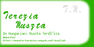 terezia muszta business card